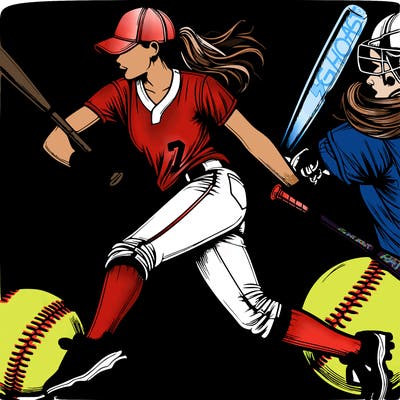 realistic softball player cool