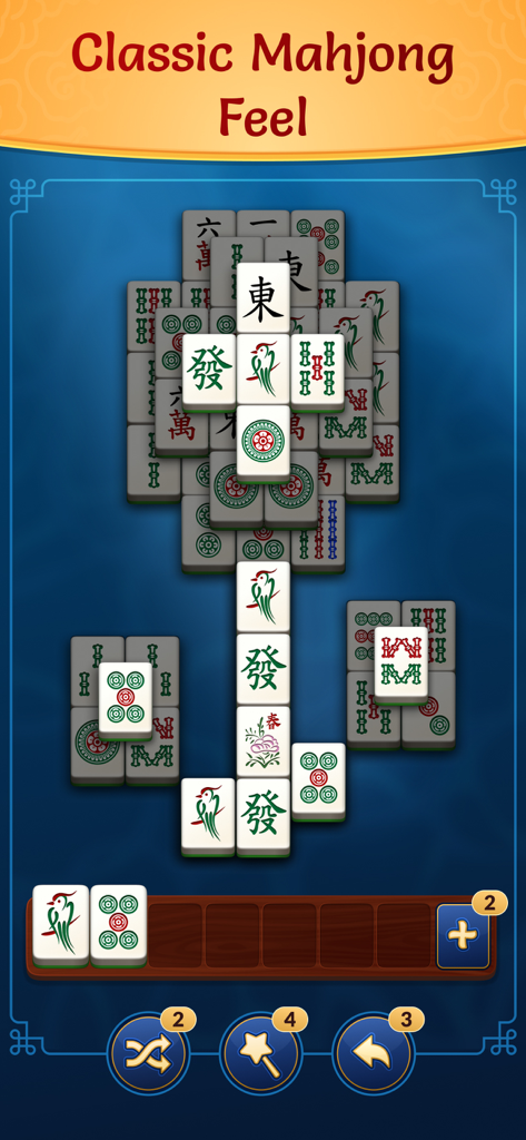 Zen Tiles - Mahjong Match - Zen Tiles Mahjong gameplay showing a classic tile puzzle and matching tray