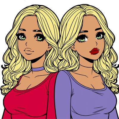 realistic twin sisters