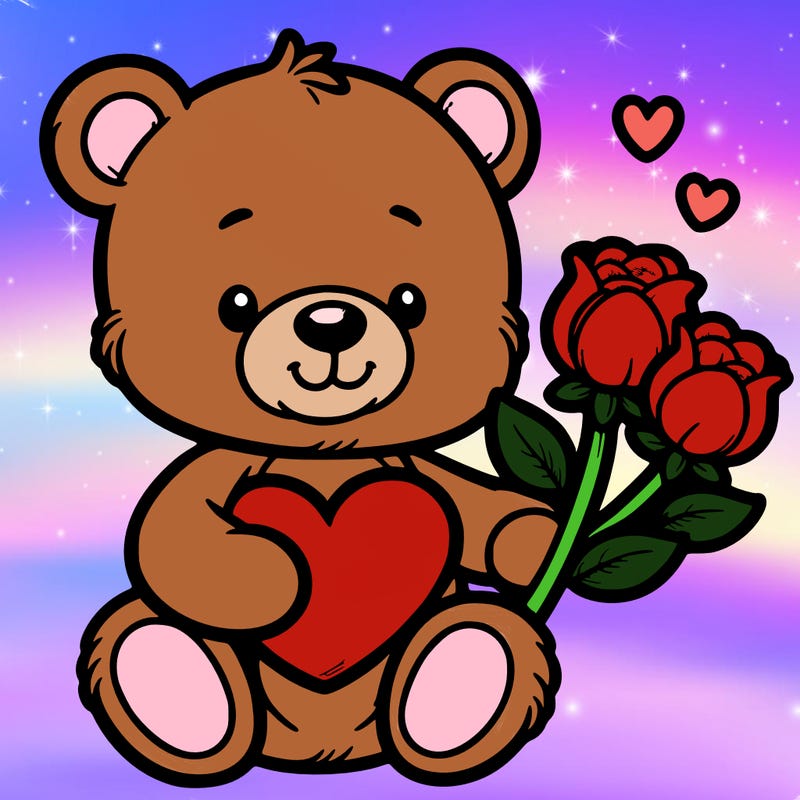 teddy bear a holding heart