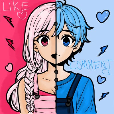 realistic girl boy split