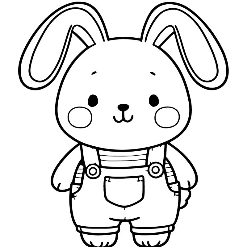 rabbit with overalls