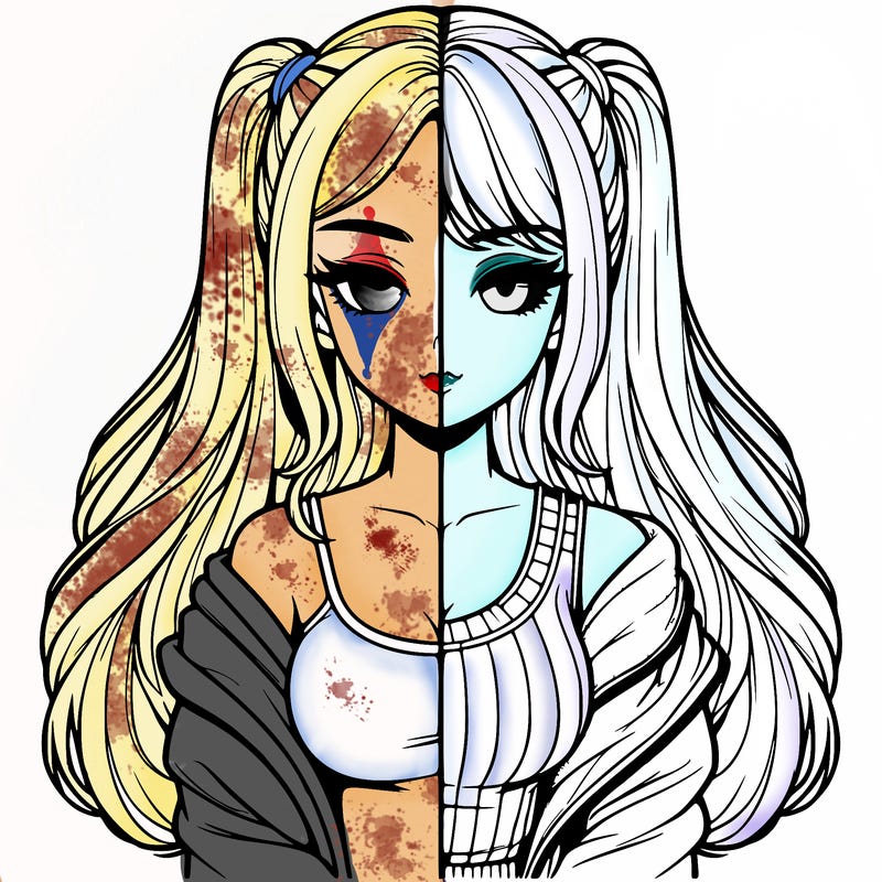 realistic girl split