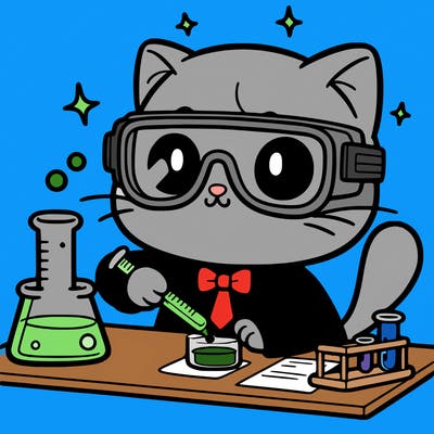 scientist cat