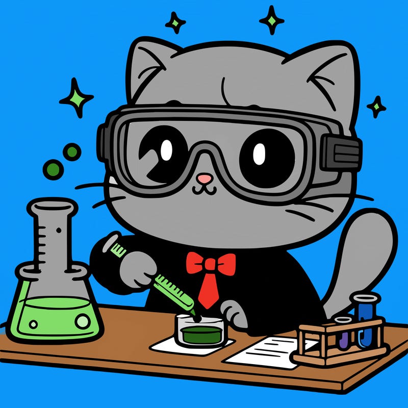 scientist cat