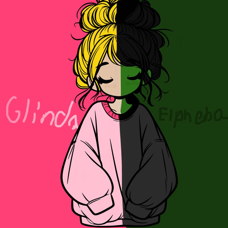 girl with baggy sweatshirt and messy bun