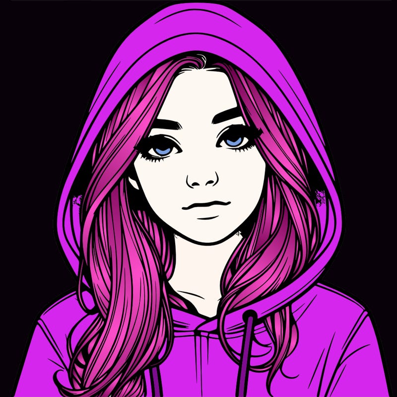 realistic girl with a hoodie