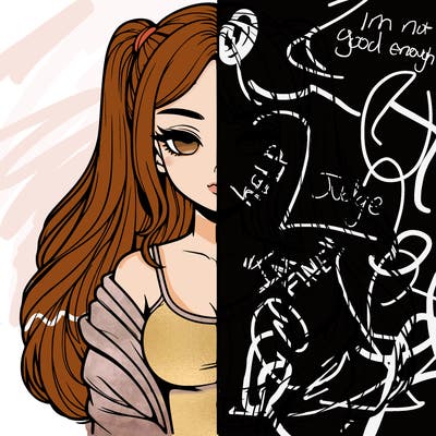 realistic girl split