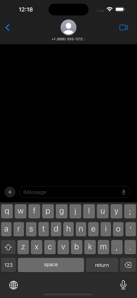 Colemak - Colemak keyboard layout active on an iPhone messaging interface