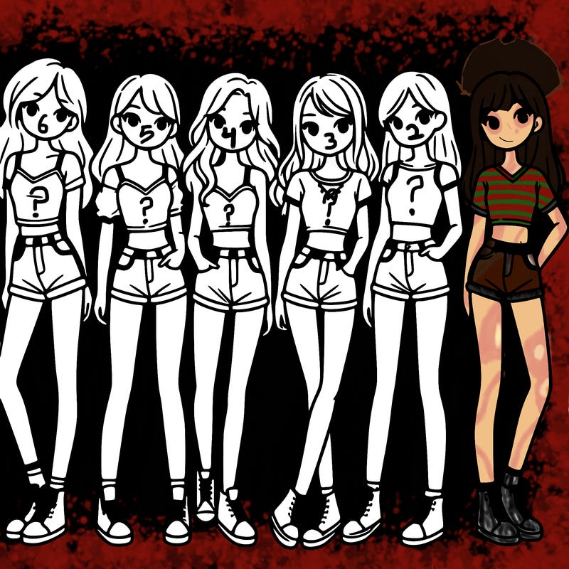 a group of girls wearing crop tops and shorts