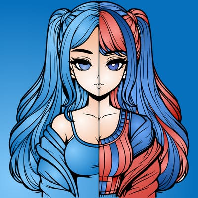 realistic girl split