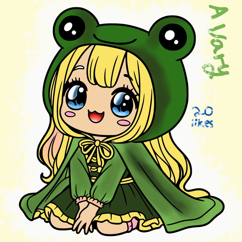 girl with frog costume
