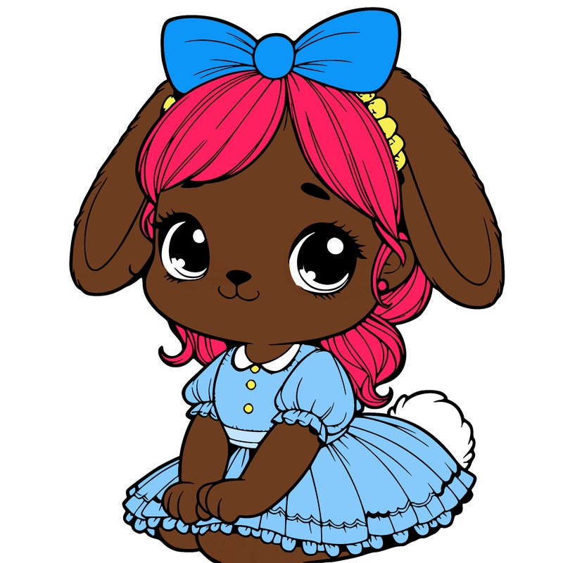 cute easter bunny girl realistic