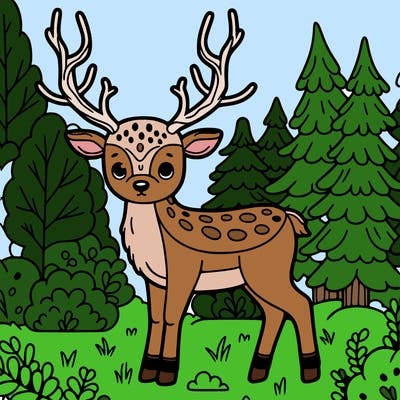 raindeer in the woods