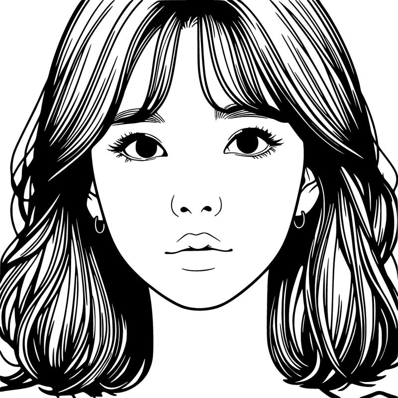 realistic k-pop girl