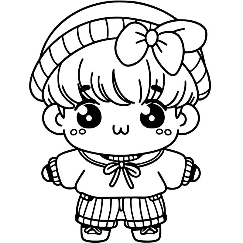 cute kid with over sized outfit