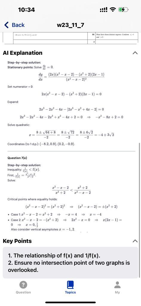 AI generated step by step math explanation for A Level Further Pure 1