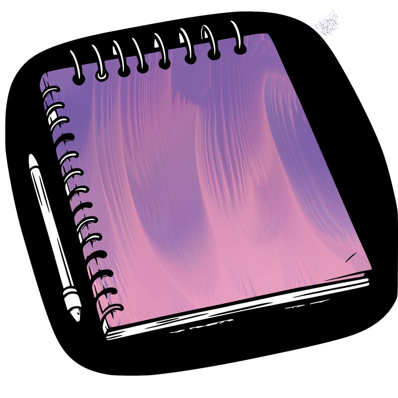 a blank sketch pad