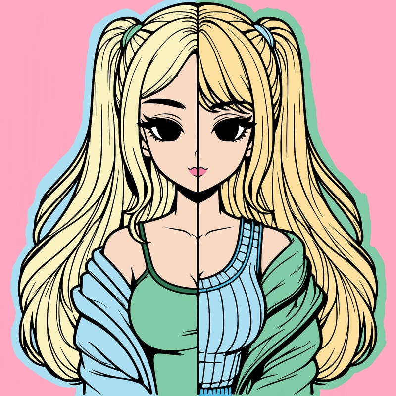 realistic girl split