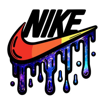 dripping nike logo