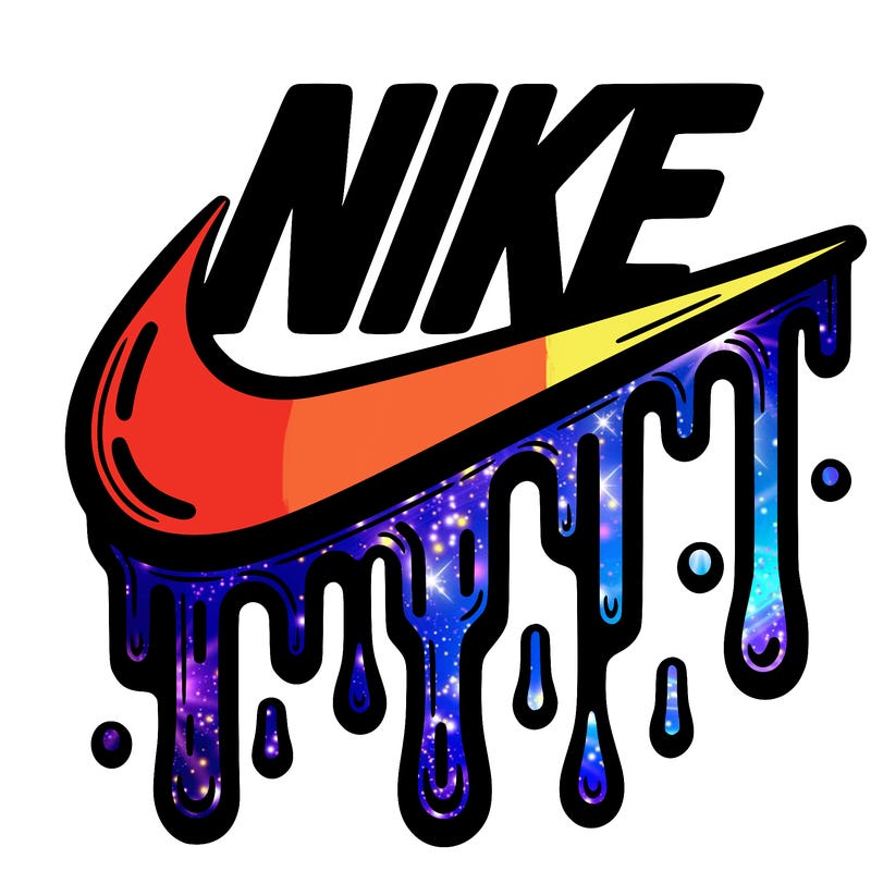 dripping nike logo