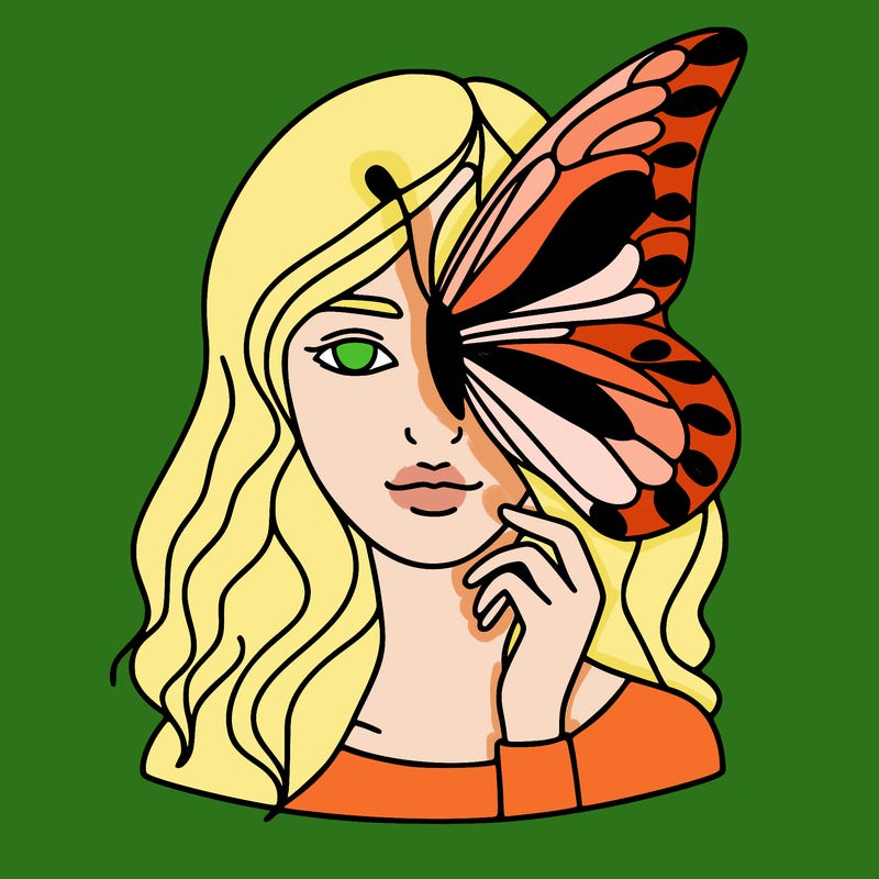 a women whose part butterfly