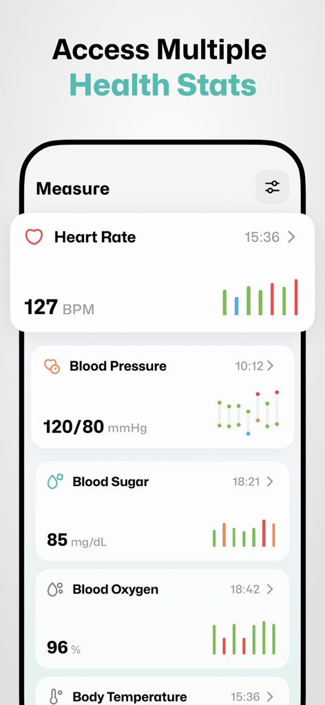 Well Up mobile app dashboard displaying real-time health stats like heart rate and blood pressure