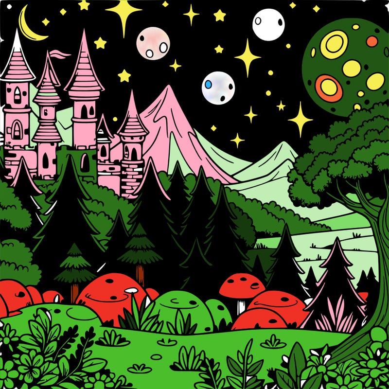 fantasy landscape night