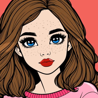 realistic girl whith cute eyes