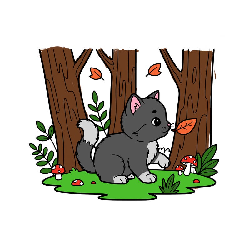 baby kitten, that is in the woods