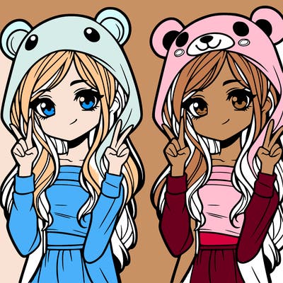 teen girl in animal costume