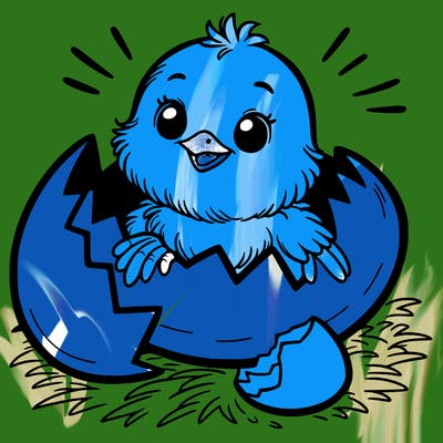 a chick hatching out of a egg