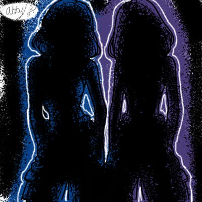 two girls with crop top with baggy pants