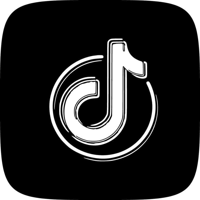 tiktok logo neon
