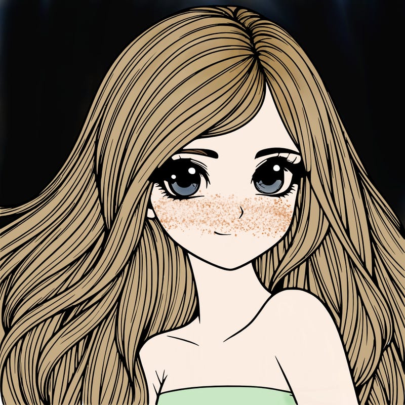 realistic girl pretty long hair