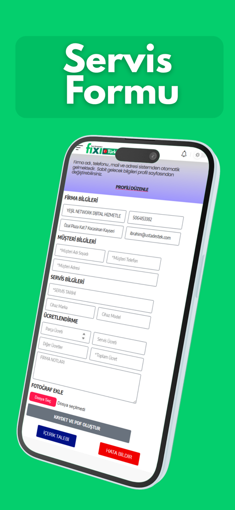 Fixi - HVACおよび家電修理プロフェッショナル向けのFixiモバイルアプリのデジタルサービスフォーム
