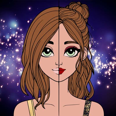 realistic girl split