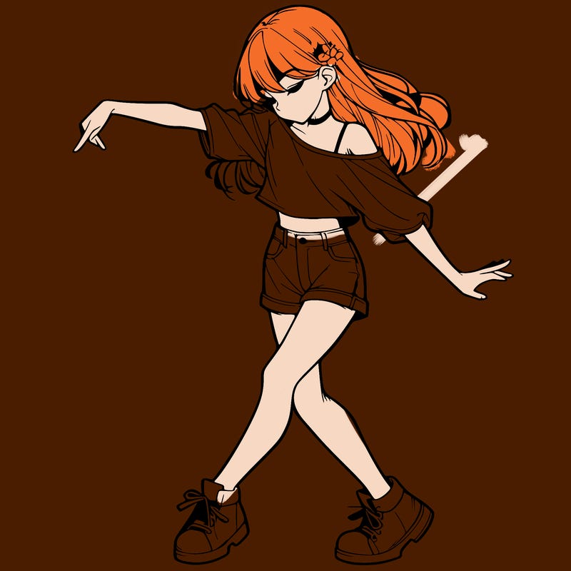 realistic girl danceing