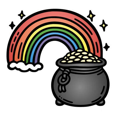 rainbow with pot of gold