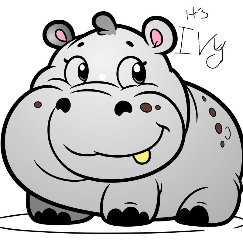 hippo with a big smile