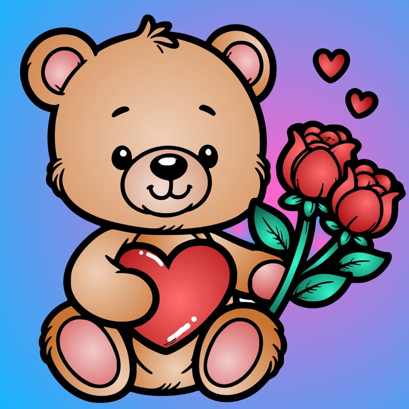 teddy bear a holding heart