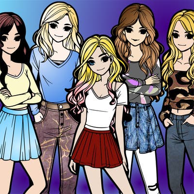 five realistic girls