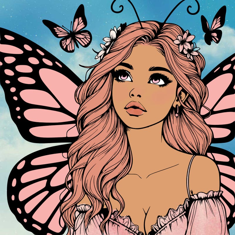 butterfly fairy realistic girl