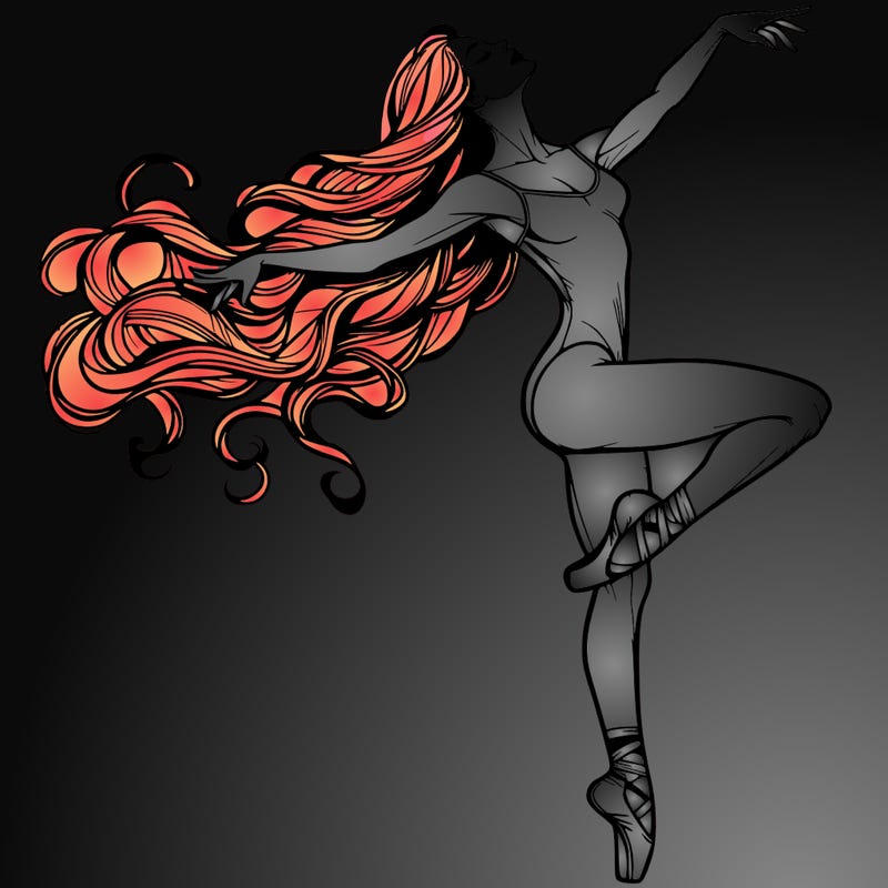 realistic woman dancer