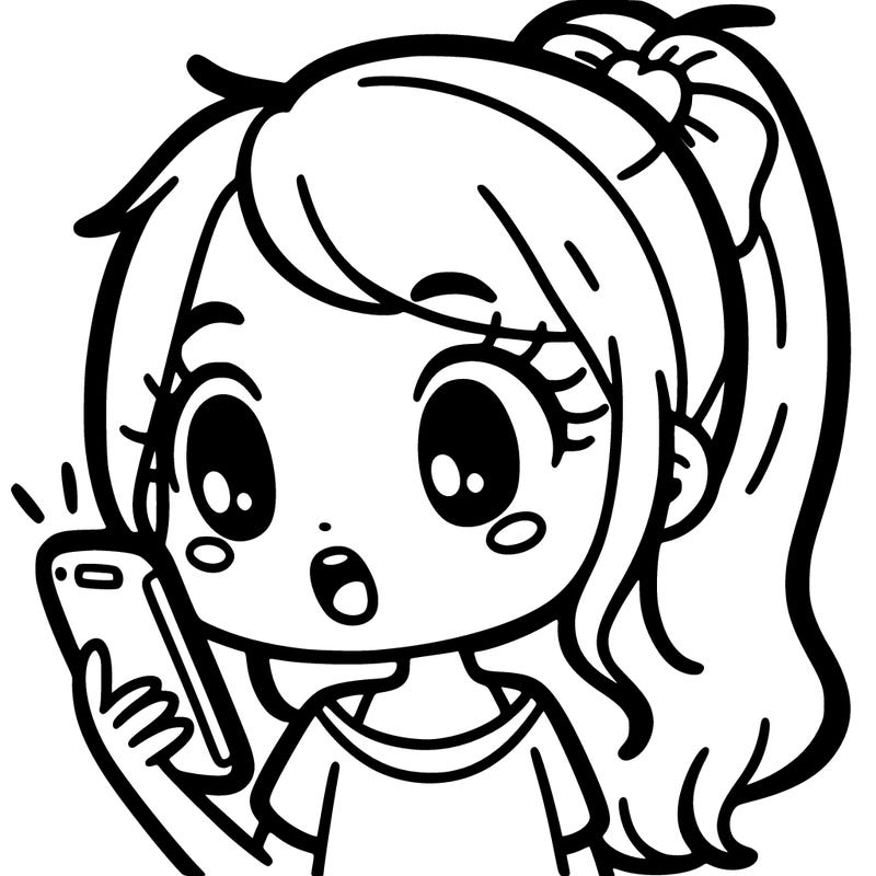 girl with a phone
