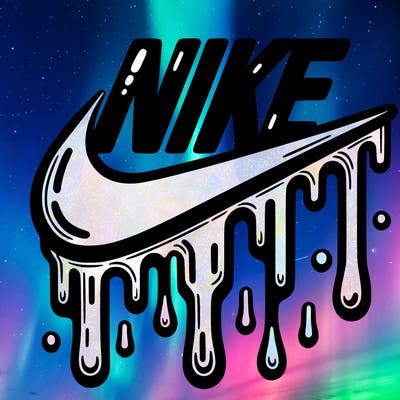 dripping nike logo