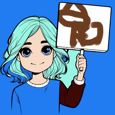 realistic girl holding up a sign