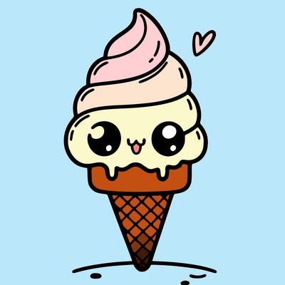 a cute ice cream