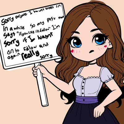 realistic girl holding blank sign