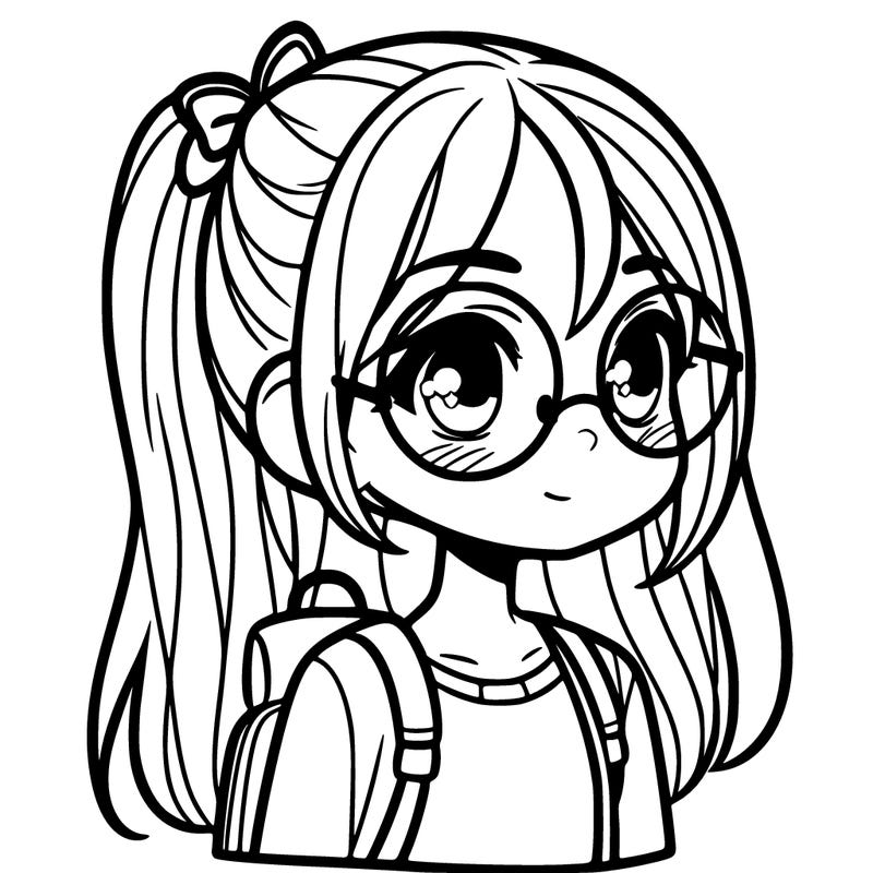 girl with glasses